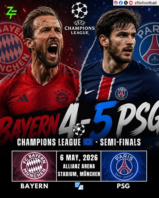 Бавария vs ПСЖ прямая трансляция футбольный матч смотреть онлайн 06.05.2026